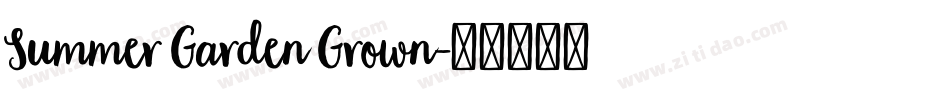 Summer Garden Grown字体转换